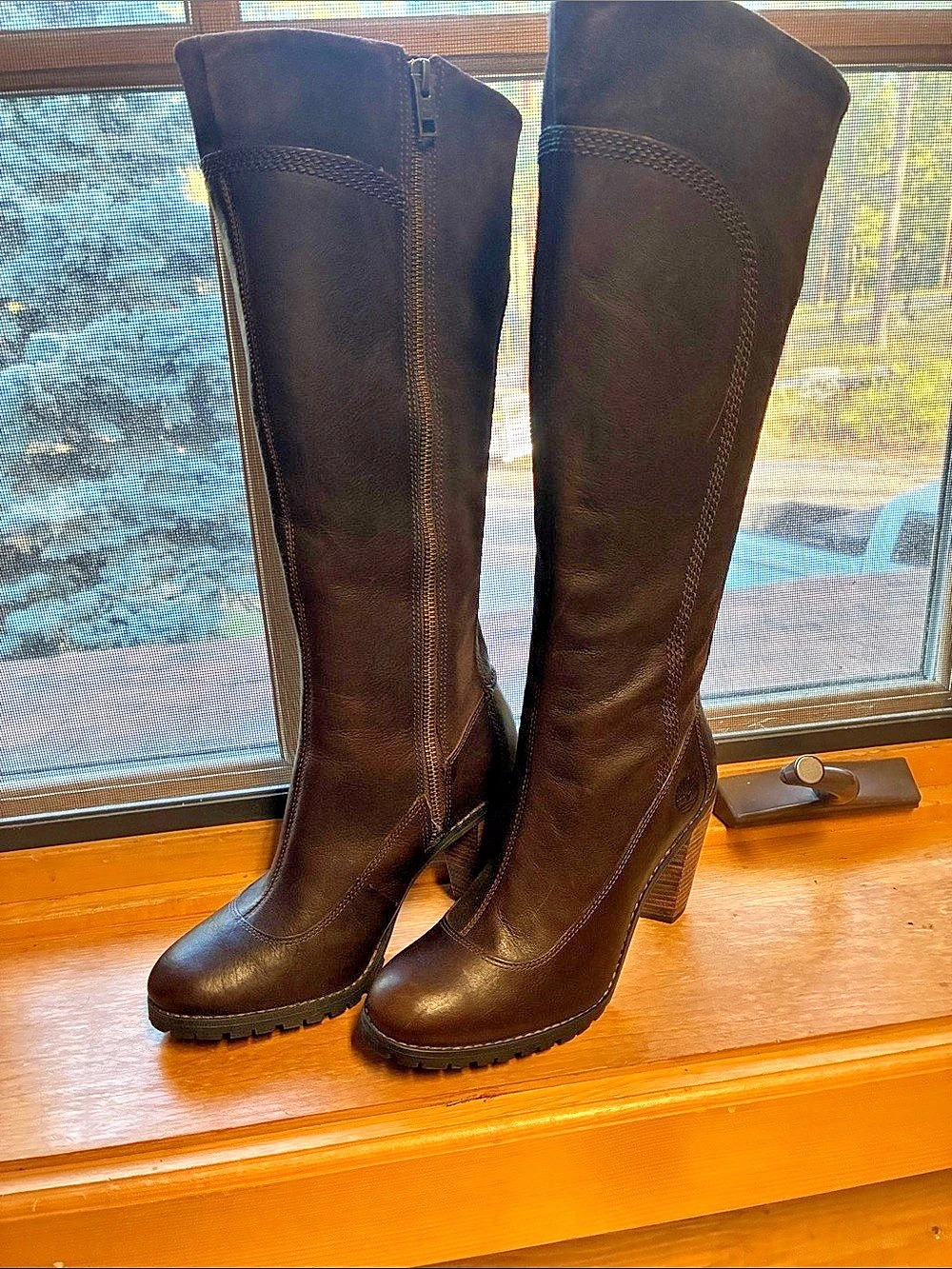 Timberland Graceyn Waterproof Tall Boot Women's Leather Heeled Boots US 7 N/A